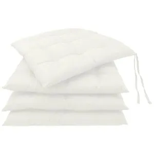 ZOLLNER Stuhlkissen 40 x 40 cm mit Bindebändern in weiß von Zollner