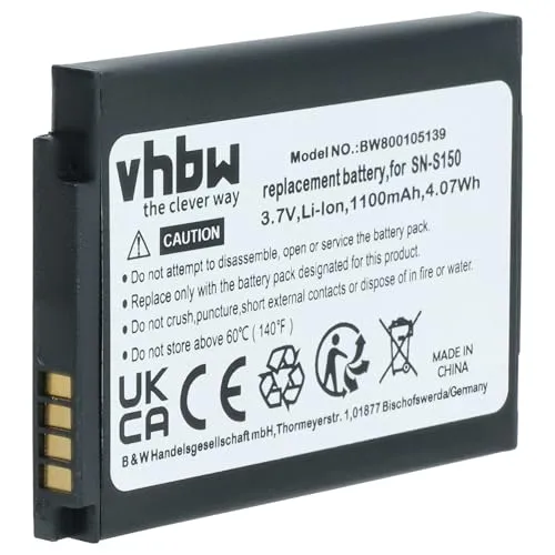 vhbw Akku kompatibel mit Luvion 88 Essential Babyphone Babytalker (1100 mAh, 3,7 V, Li-Ion)