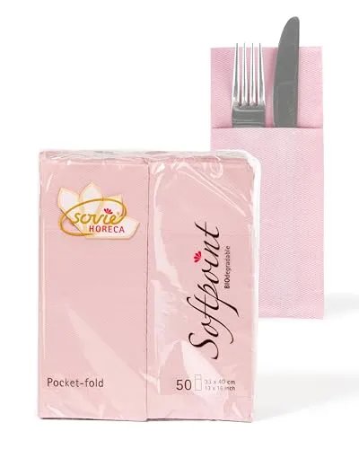 Papierservietten Pink von Sovie HORECA