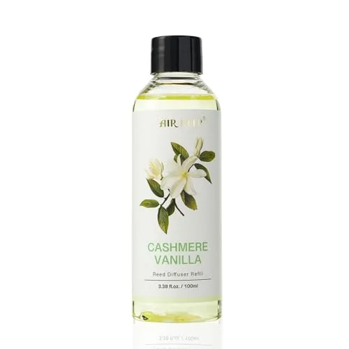 Airkeep Raumduft Nachfüller Cashmere Vanilla, Nachfüller für Lufterfrischer, raumduft nachfüllflasche für Schlafzimmer, Bad Büro Home Décor