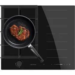 Cecotec Gas- und Induktionskochfeld Bolero Squad GI 3500 Hybrid FullFlex. Induktionsleistung 3400W, 9 Geschwindigkeiten - Schwarz