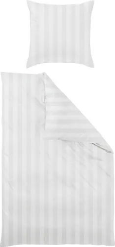 Curt Bauer Bettwäsche Como - 155x220 cm + 80x80 cm - Hochwertige Mako-Brokat-Damast-Bettwäsche in zeitloser Eleganz, ideal für den gehobenen Wohnstil. Pflegeleicht, waschbar bei 60°C und trocknergeeignet.