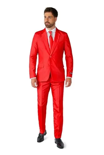 Generique - Roter Herrenanzug Mr. Solid Suitmeister, Rot, XX-Large