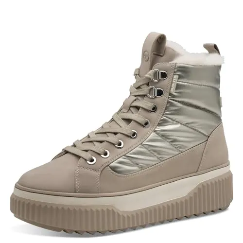 Tamaris Schnürstiefelette beige 41 EU - Wanderschuhe in Größe 41, beige, ideal für Outdoor-Aktivitäten mit bequemem Textil- und Synthetik-Obermaterial.