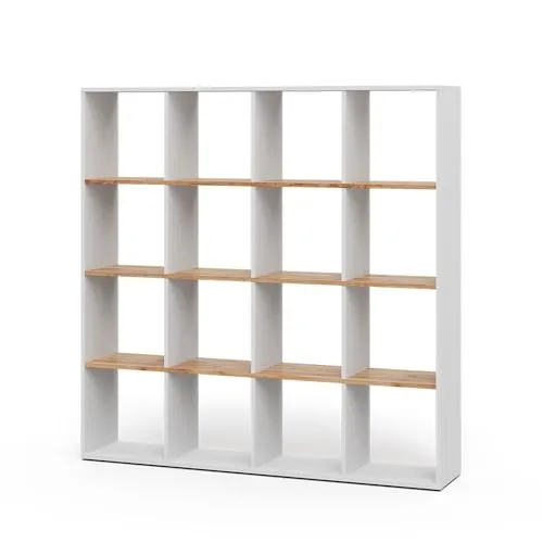 Vicco Raumteiler Karree, Weiß/Goldkraft Eiche von Vicco