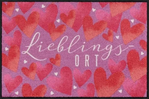 Salonloewe Fußmatte Lieblingsort 50 x 75 cm in Pink in lila von Salonloewe