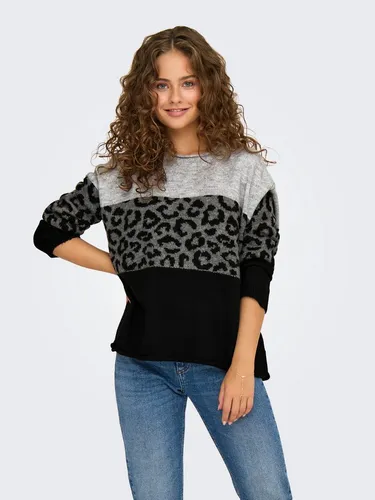 ONLY Pullover in Schwarz - M - Stylischer Pullover mit Rundhalsausschnitt und Puffärmeln, ideal für einen lässigen Look. Perfekt für die Übergangszeit und vielseitig kombinierbar.
