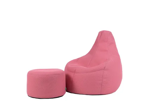 Icon Performance Mesh Gaming Sitzsack mit Hocker in pink von Icon