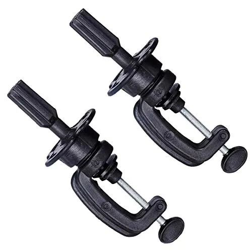 minzhenamz 2 Stück Einstellbar Übungskopf Halter Ständer Trainingsköpfe,Schaufensterpuppe Kopfstand,Cosmetology Halteklammer/Stand für Trainingskopf,Tischklammer Clip Stütze,Schwarz