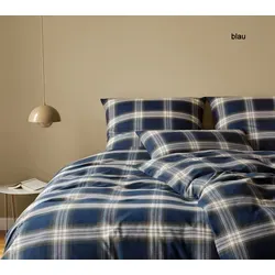 Elegante Bettwäsche Westminster - 155x220 cm + 80x80 cm blau