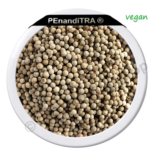 Pfeffer weiß ganz - 100 g - Pfefferkörner weiß - für Mühle - VEGAN - PEnandiTRA®