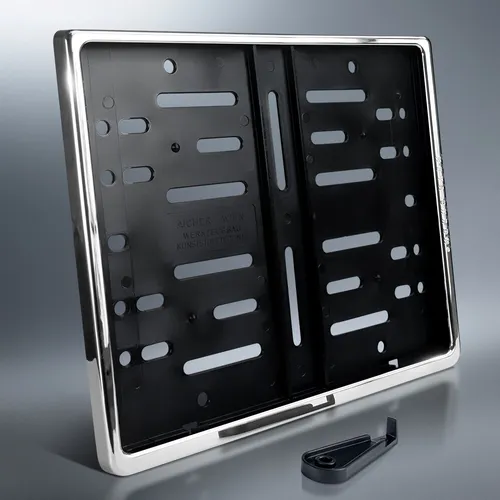 Kennzeichenhalter | 250 x 200 mm | META CHROM | HOCHGLANZ | Motorrad | Roller