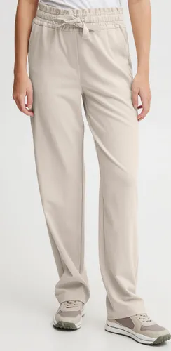 OXMO OXDania Pants Damen Hose Stoffhose mit Stretch Straight Leg Gerades Bein elastischer Bund mit Tunnelzug Regular-Fit