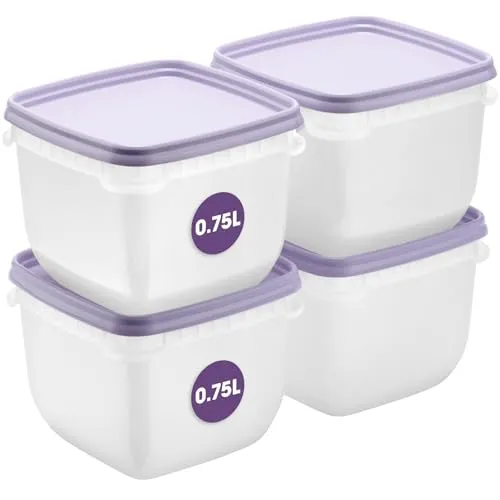 ORTHEX FREEZER Lavendelbox 0,75 l 12 × 12 × 9,5 cm, 4 Stück, 4 Stück
