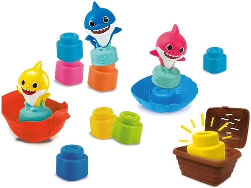 Clementoni Baby Shark (17426) - Badespielzeug für Kleinkinder, fördert das Spielen im Wasser mit beliebten Baby Shark Figuren und sorgt für viel Spaß beim Baden.