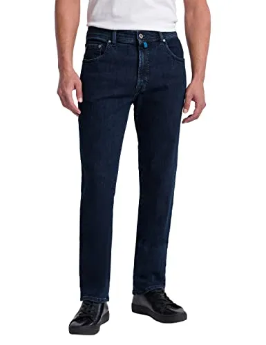 Pierre Cardin Herren Dijon Jeans - Dark Blue Stonewash, 34W/34L - Jeans aus hochwertiger Bio-Baumwolle mit Comfort Stretch, maschinenwaschbar und perfekt für den Alltag.
