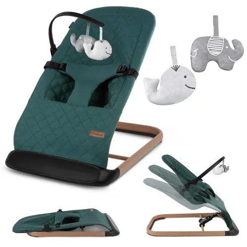 COIL Babywippe Baby Bouncer mit 3-Stufen-Verstellung - Wippe für Babys bis 9 kg, mit ergonomischer Polsterung und Anti-Rutsch-Elementen für Sicherheit und Komfort. Ideal für die motorische Entwicklung von Kleinkindern.