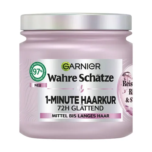 Garnier Wahre Schätze Haarkur 1-Minute glättendes Reiswasser, 340 ml