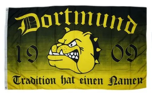 Fahne/Flagge Dortmund Tradition Bulldogge 90 x 150 cm