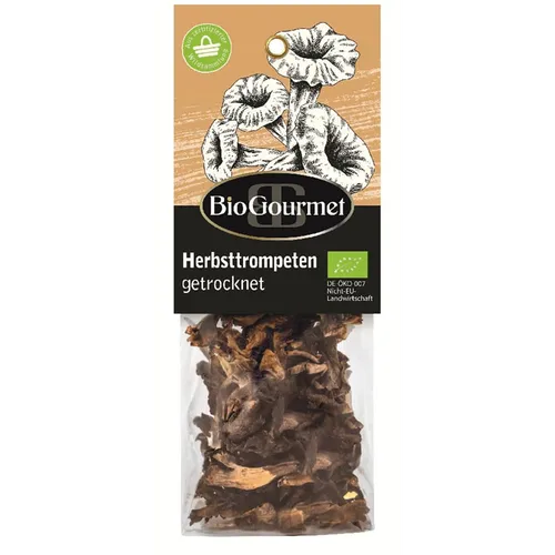 BioGourmet Herbsttrompeten getrocknet Bio, 20g – Ideal für Risotto, Saucen ...