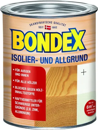 Bondex Isolier- und Allgrund 750 ml, weiß Sperrgrund Haftgrund Innen Aussen