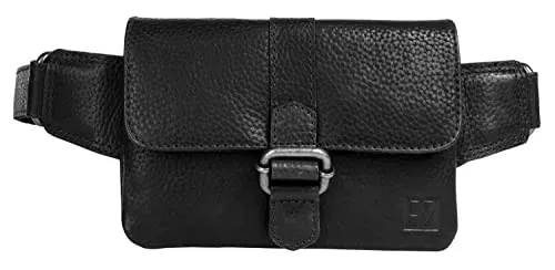 Bodenschatz Gürteltasche Echt Leder Herren - Hochwertige Gürteltasche aus 100% echtem Rindleder mit Vintage-Charme, verstellbarem Gurt und praktischen Fächern für sicheren Stauraum.