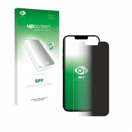 upscreen Anti-Spy Blickschutzfolie für Apple iPhone 16e / 17e Made in Germany, Privacy Screen Displayschutz-Folie [Sichtschutz, Blaulichtfilter]