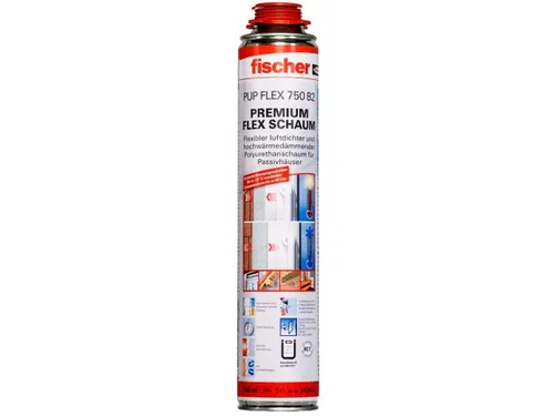 Fischer Elastische Premium Flex Pistolenschaum PUP FLEX 750 B2 Hohe Wärmedämmung