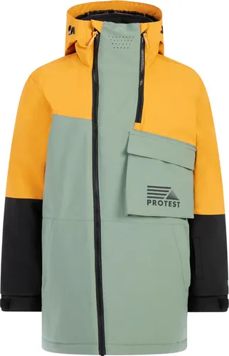 PROTEST Kinder Funktionsjacke PRTTrax JR - Mäntel & Jacken mit 10K wasserabweisender Ausrüstung, ideal für schneebedeckte Abenteuer und ausgestattet mit praktischen Funktionen wie Liftpass-Tasche und Taillengamasche.