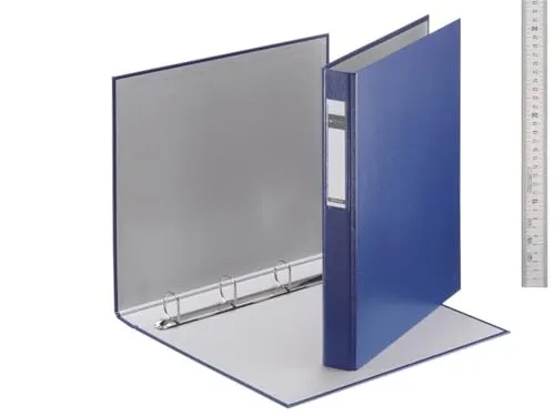 LEITZ 4212 Ringbuch 4-Ringe blau 4,0 cm DIN A4 - Standard-Ringbuch mit D-Ring-Mechanik, hohes Fassungsvermögen und umweltfreundliches Material