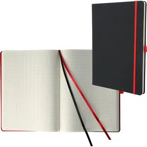 Sigel Notizbuch CO660, Conceptum, A4, 97 Blatt, schwarz, Hardcover, kariert