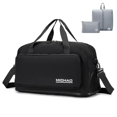 BAGROUPS Handgepäck Tasche 55x40x23 Lufthansa Faltbare Wasserdicht Reisetasche 55 x 40 x 23 cm Groß Erweiterbar Handgepäck für Flugzeug Diebstahlsichere Sporttasche für Weekender Fitness Damen Herren