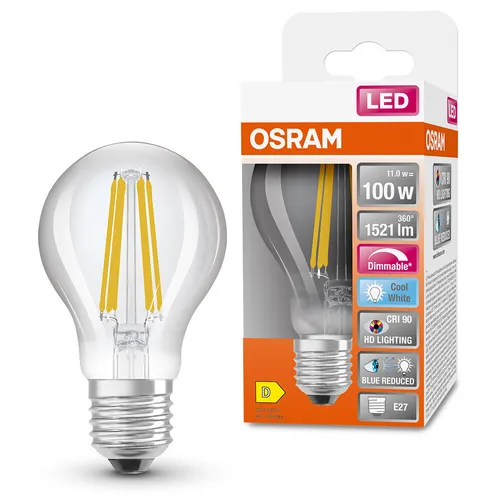 OSRAM E27 LED SUPERSTAR PLUS Leuchtmittel HD LIGHTING klar dimmbar 11W wie 100W