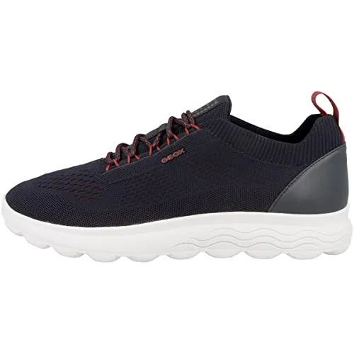 Geox Jungen U Spherica Sneakers, Navy, 41 EU - Herren-Sneaker mit atmungsaktivem Wildleder-Obermaterial und bequemem Gummi-Verschluss für optimalen Tragekomfort.
