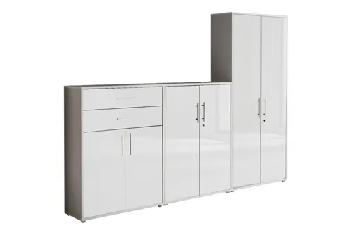 moebel-dich-auf Aktenschrank TABOR 55 (Büroschrank Ordnerschrank ideal für DIN A4 Ordner, abschließbar, Metallgriffe) Made in Germany