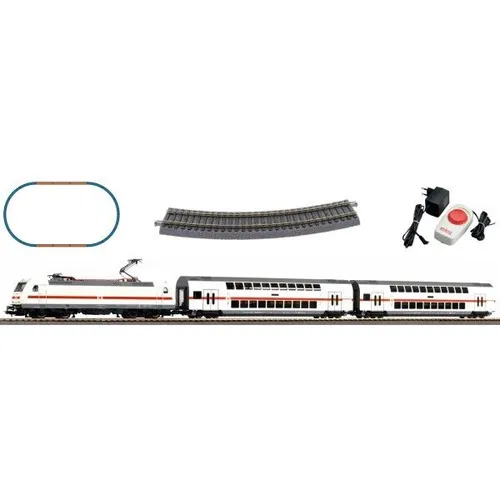 Piko 57134 Start-Set + Bettung Personenzug BR 146 + 2 IC Doppelstockwagen H0 Neu