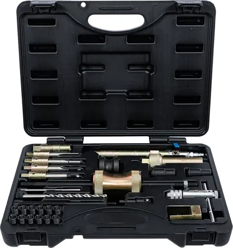 BGS 8699 Glühkerzen-Ausbauwerkzeug-Satz M10 x 1,0 mm - Gewindereparaturwerkzeuge für die professionelle Reparatur von Glühkerzen ohne Zylinderkopfdemontage, ideal für Mercedes-Benz CDI-Motoren.