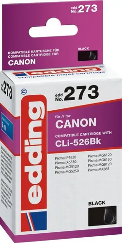 edding Tintenpatrone kompatibel mit Canon CLI-526 black (Foto) Nachfülltinte (x)