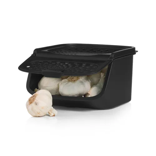 Tupperware Knoblauchlager - Plastikaufbewahrungsbehälter, ideal zur optimalen Lagerung von Knoblauch und zur Vermeidung von Keimung, Höhe: 11cm, Länge: 22cm, Breite: 18cm