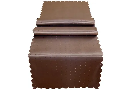 matches21 HOME & HOBBY Tischdecke Tischdecke 90 x 90 cm in Braun für Esstisch & Küche (1-tlg), Waschbares Tischtuch mit gewelltem Rand