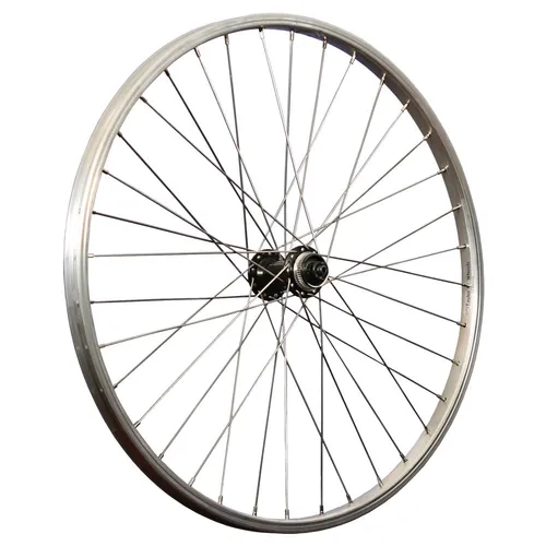 Zoll Fahrrad Vorderrad Aluminiumfelge Shimano HB-QC300 Nabe Disc CL silber 24