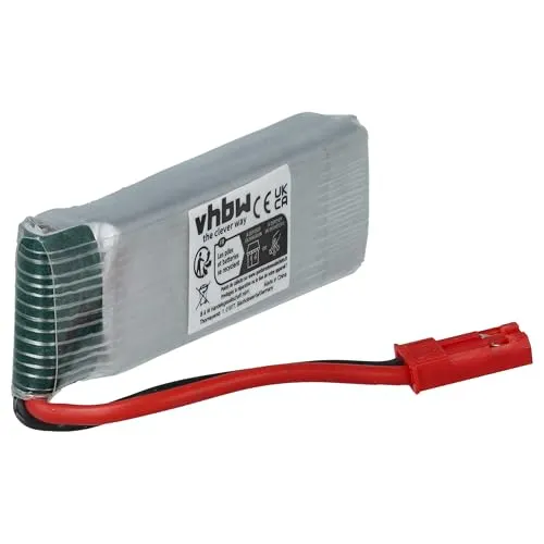 vhbw Akku kompatibel mit UDI U818A Quadrocopter Drohne Multicopter Quadrocopter (500 mAh, 3,7 V, Li-Ion)