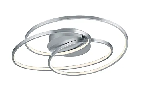 Trio Leuchten LED Deckenleuchte Gale 673916007 - Moderne LED Deckenleuchte in Nickel matt mit 38,5 Watt. Switch Dimmer ermöglicht einfache Helligkeitsanpassung in drei Stufen – ideal für jeden Raum.
