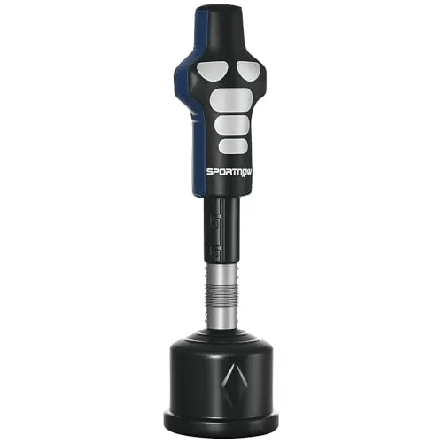 SPORTNOW Boxsack Stehend, 178-207cm Höhenverstellbar Körper-Box-Sack, Standboxsack mit HDPE-Basis, Freistehender Boxpartner für Erwachsene, Kinder, Heimtraining