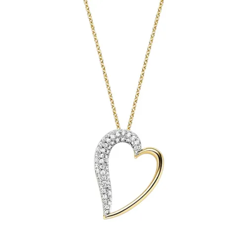 Viventy Halskette mit Anhänger Herz Zirkonia Silber Vergoldet 786292 - Elegante Halskette mit Herz-Anhänger aus vergoldetem Sterlingsilber und funkelndem Zirkon. Perfekt für besondere Anlässe oder als stilvolles Geschenk für Damen.