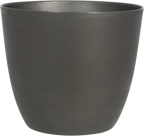 Geli Übertopf Übertopf Pure rund aus Kunststoff, anthrazit, Durchmesser:18 cm (1 St)