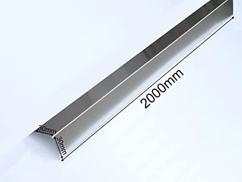 Alu Winkelblech 30x30mm 2m | Aluminium L-Profil 90° | 0,8mm stark | Alu Kantblech natur/blank mit Schutzfolie | Fassaden Dach Mauer Abdeckung Made in Germany