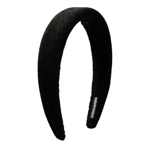 Alpenflüstern Trachten-Haarreif Babycord in schwarz von Alpenflüstern
