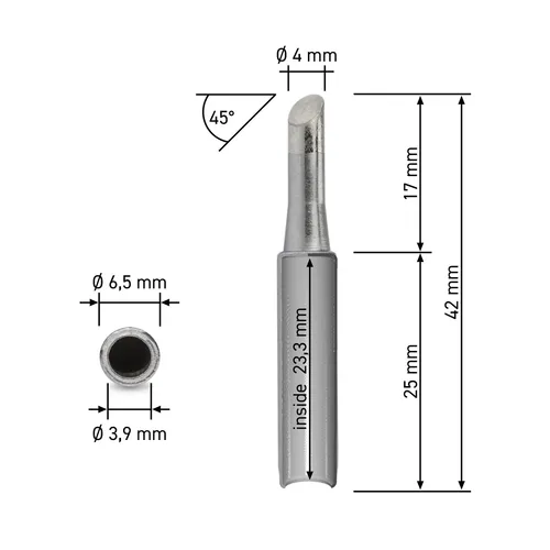 Quick Dauerlötspitze angeschrägt 4mm für Lötstation 3103/3104/TS1100