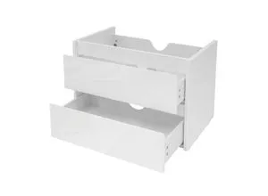 Waschbeckenunterschrank MCW-B19 - Hochglanz Soft-Close 50x60cm - Waschbeckenunterschrank mit Soft-Close-System, ideal für modernes Badezimmer. Wandmontage für platzsparende Nutzung und elegantes Design.